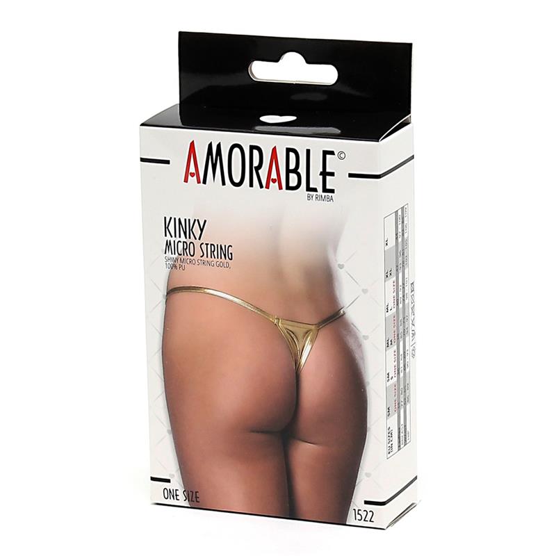 AMORABLE - MICRO THONG GOLD SIZE ONE SIZE