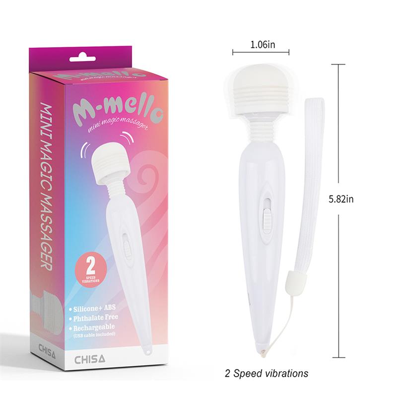 CHISA - MINI MAGIC MASSAGER WHITE 14.8CM