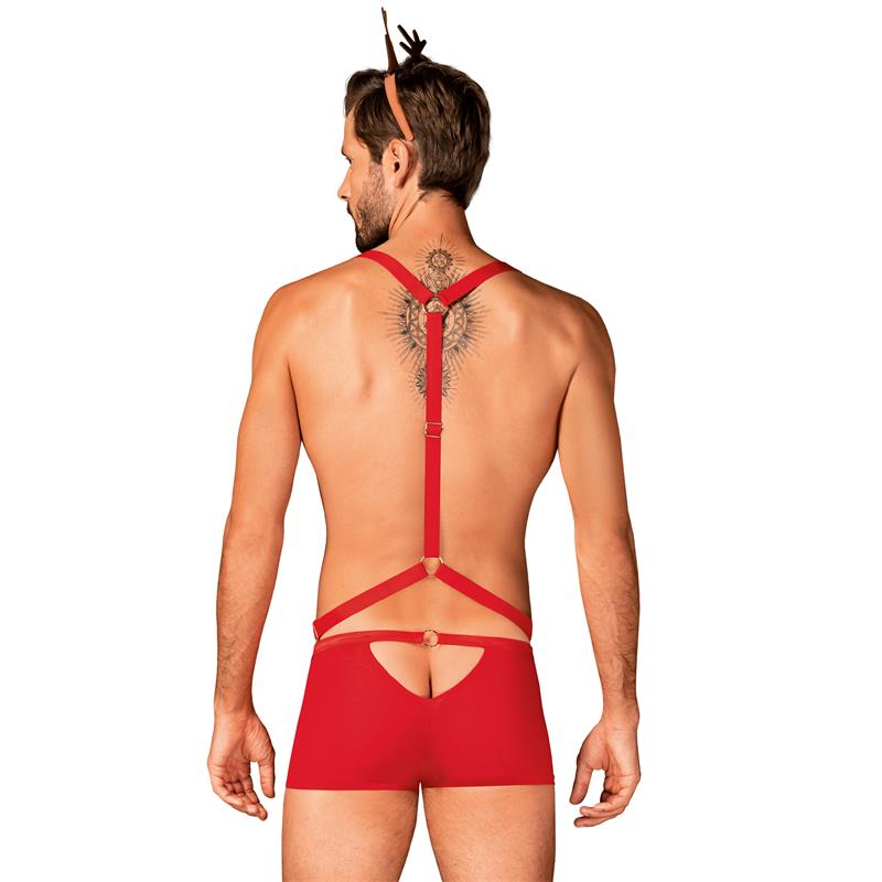 OBSESSIVE - MR REINDY SHORTS, HARNESS AND HEADBAND SET