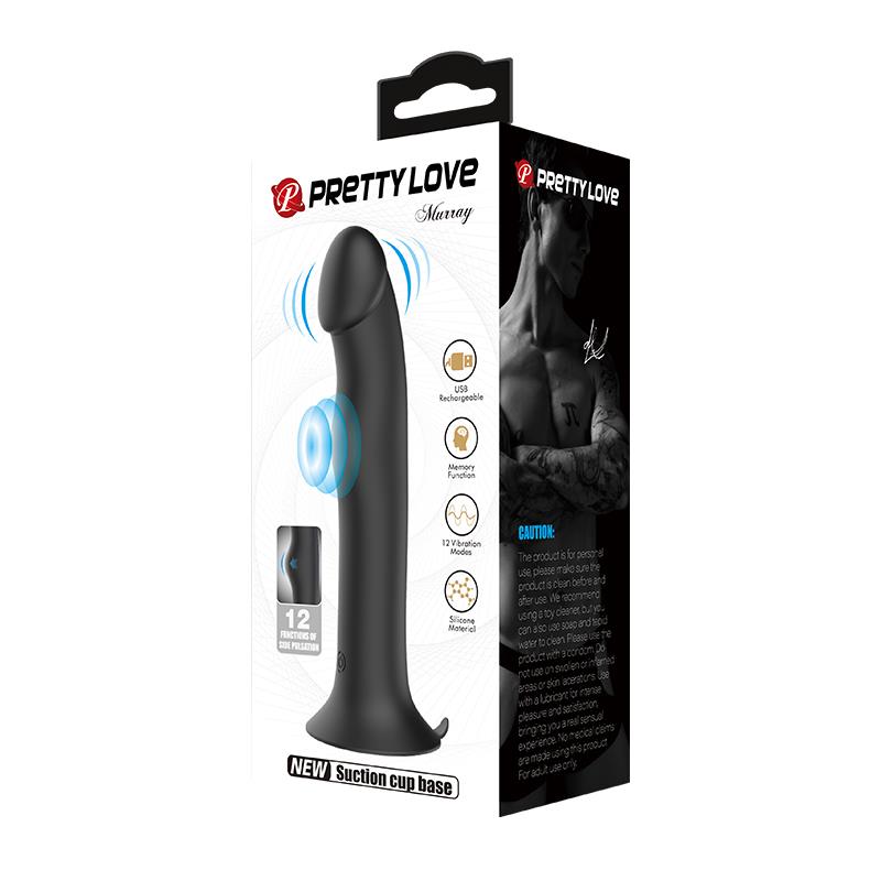 PRETTY LOVE - MURRAY BLACK CLITORAL VIBRATOR AND SUCKER