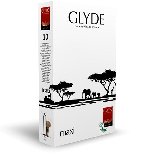 GLYDE VEGAN CONDOMS - GLYDE ULTRA MAXI VEGAN CONDOMS 10 PACK