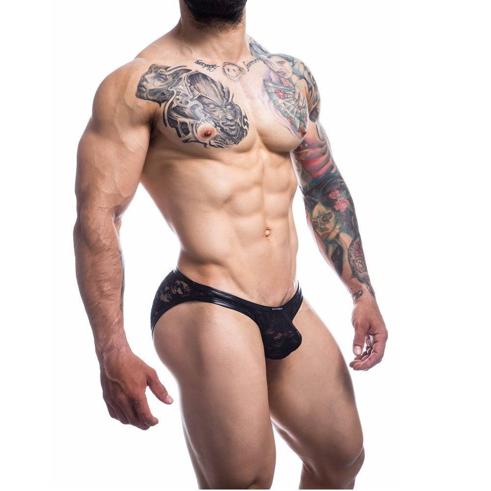 CUT 4 MEN - C4M L4CE BIKINI BULGE BLACK
