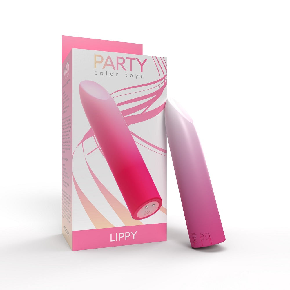 PARTY COLOR TOYS - PARTY COLOR LIPPY RECHARGEABLE BULLET VIBRATOR PINK