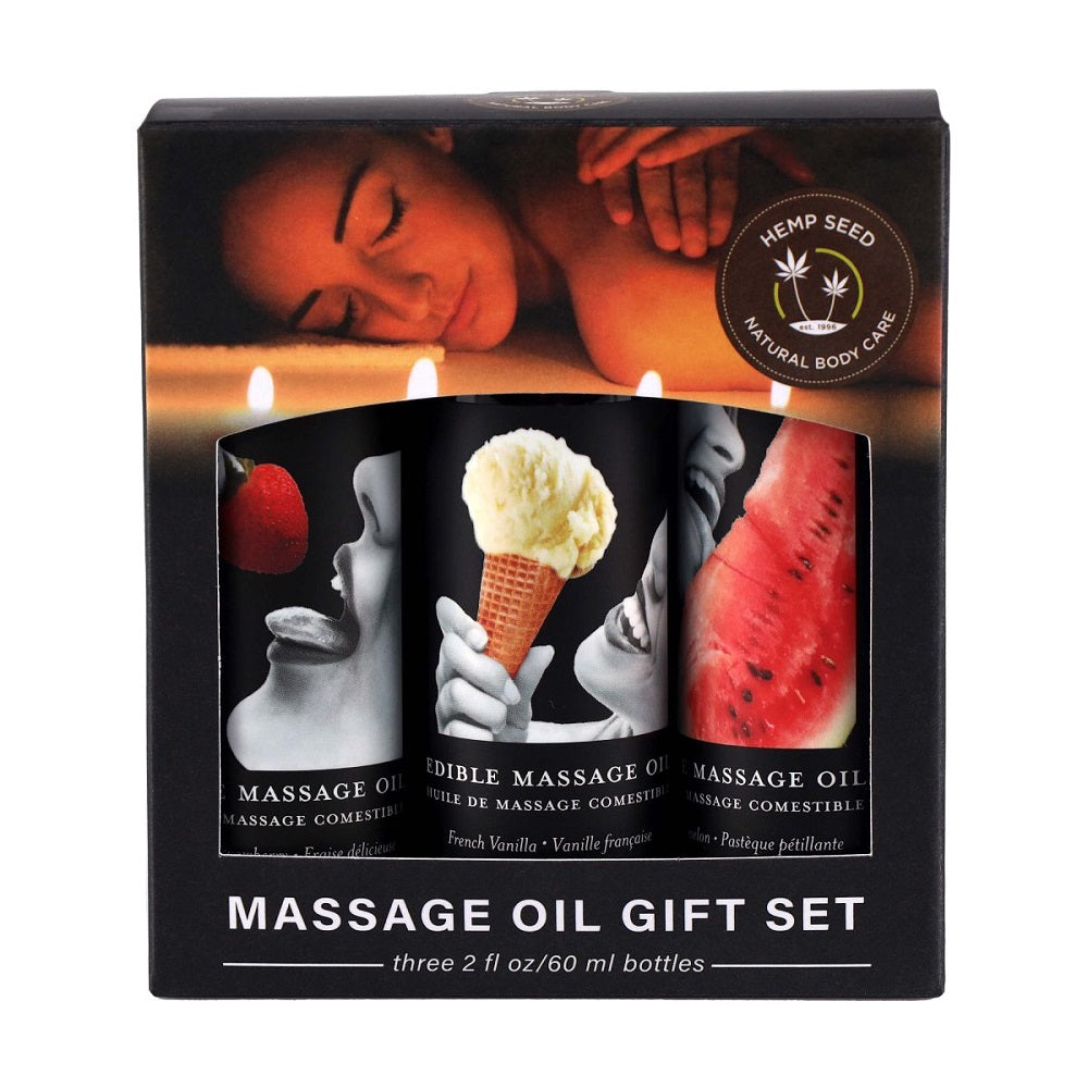 EARTHLY BODY - EDIBLE MASSAGE OIL GIFT SET BOX