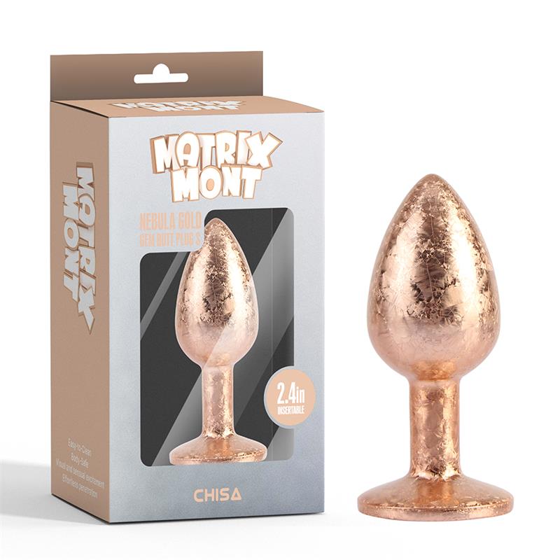 CHISA - NEBULA GOLD GEM BUTT PLUG SIZE S