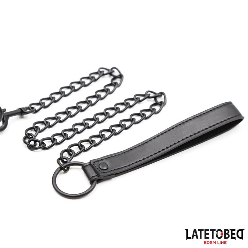 LATETOBED BDSM LINE - NEOPRENE BONDAGE COLLAR AND LEASH