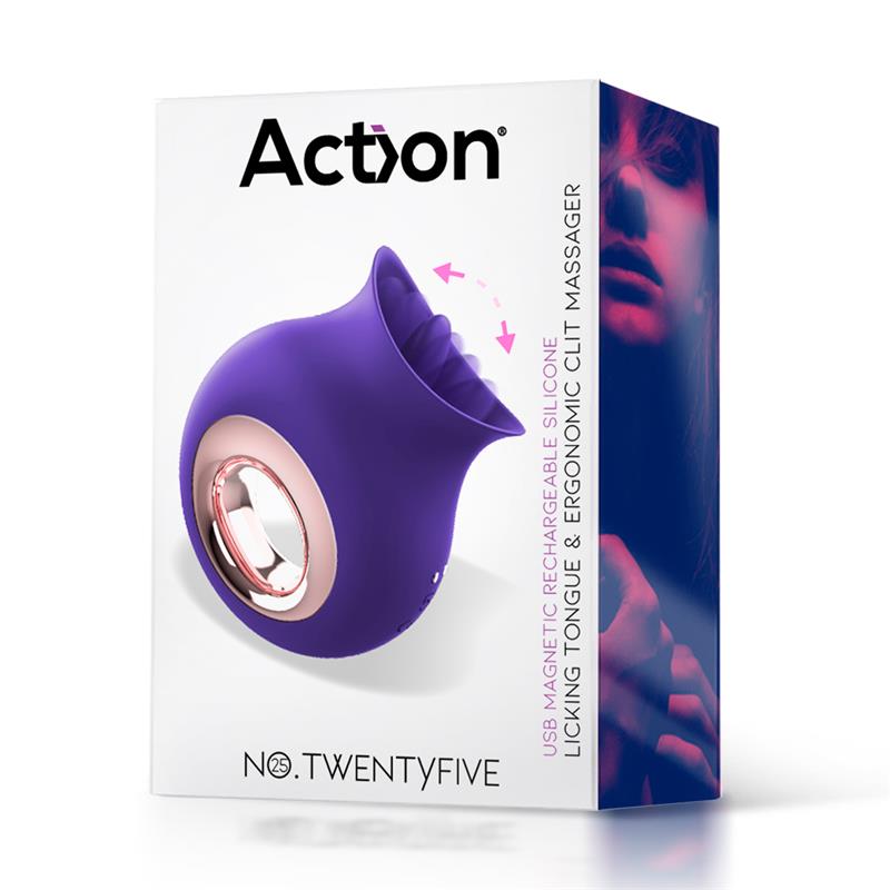 ACTION - NO. TWENTYFIVE LICKING TONGUE AND VIBRATOR CLITORIS MASSAGER