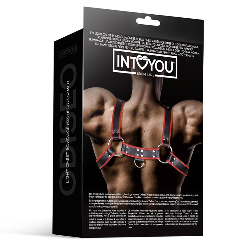 INTOYOU BDSM LINE - ODISEO CHEST BONDAGE HARNESS FOR MEN VEGAN LEATHER