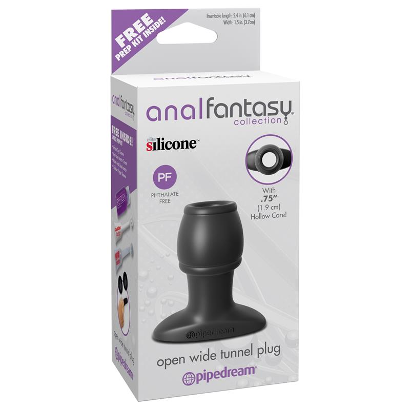 ANAL FANTASY COLLECT. - OPEN WIDE TUNNEL BUTT PLUG BLACK