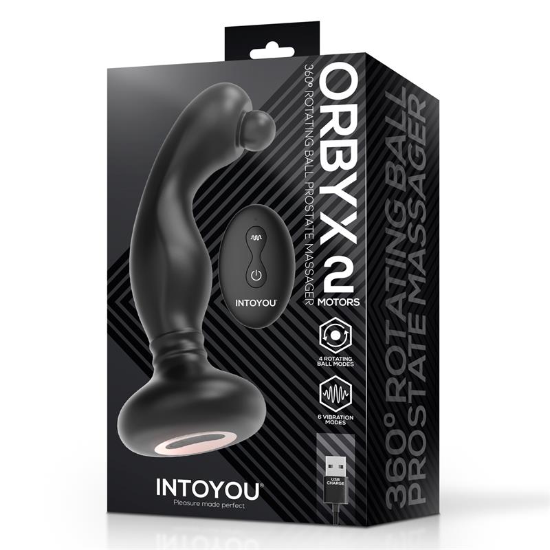 INTOYOU - ORBYX PROSTATE MASSAGER WITH ROTATION, VIBRATION, AND REMOTE CONTROL