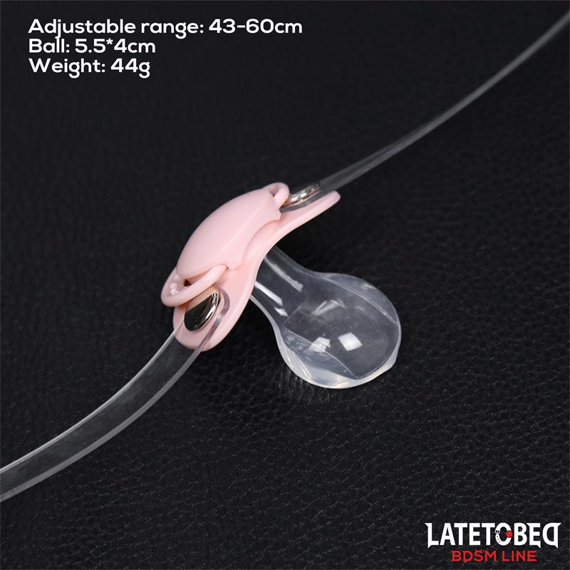 LATETOBED BDSM LINE - PACIFIER GAG BALL ADJUSTABLE 43-60 CM