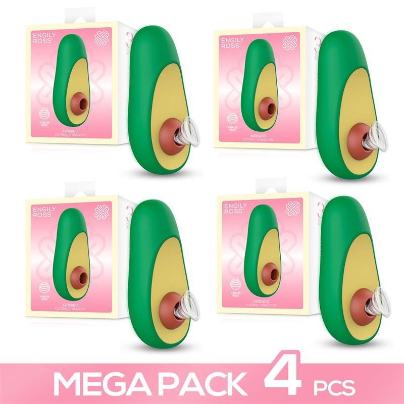 ENGILY ROSS - PACK OF 4 AVOCADO CLITORAL STIMULATOR WITH SUCTION
