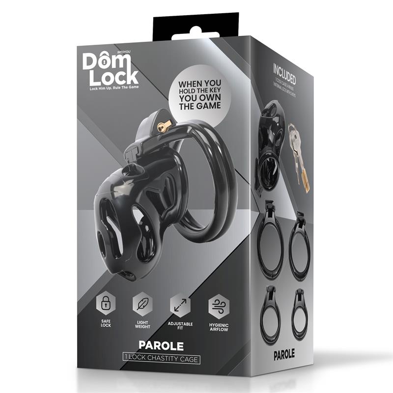 DOMLOCK - PAROLE CHASTITY CAGE WITH INTERNAL LOCK