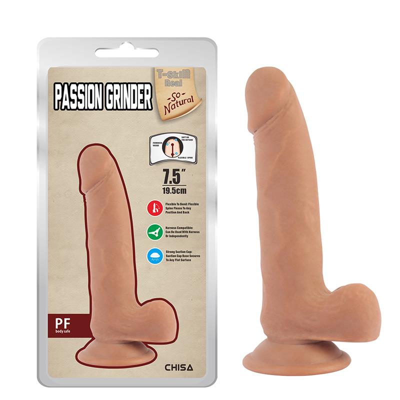 CHISA - PASSION GRINDER DUAL-DENSITY DILDO TAN 19.5CM