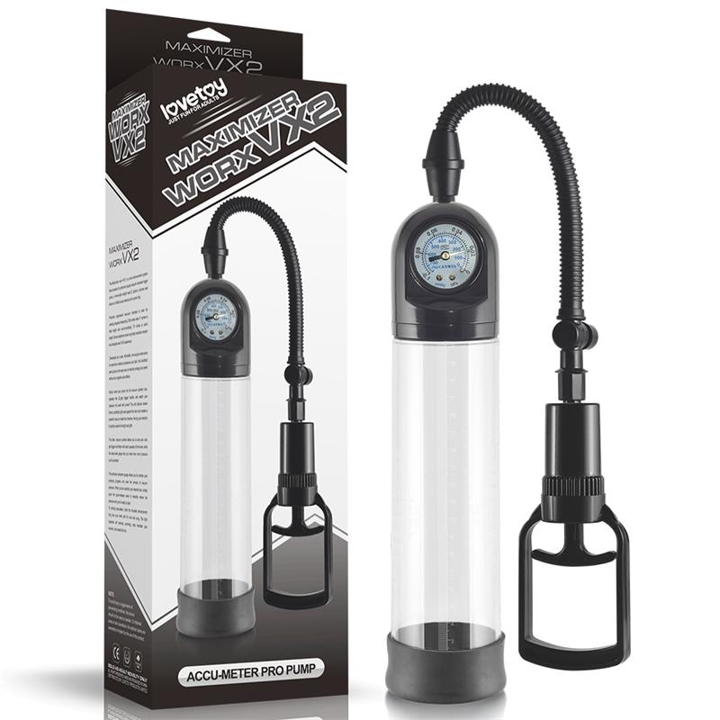 LOVETOY - PENIS PUMP WITH PRESSURE GAUGE MAXIMIZER WORX VX2