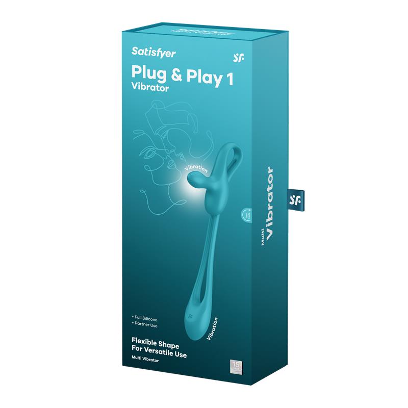 SATISFYER - PLUG & PLAY 1 ANAL VIBRATOR FLEXIBLE BLUE