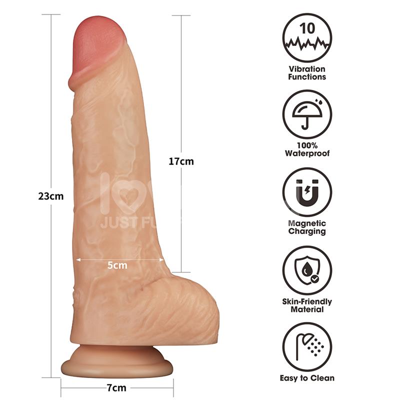 LOVETOY - POWER BASICS DILDO WITH VIBRATION 9