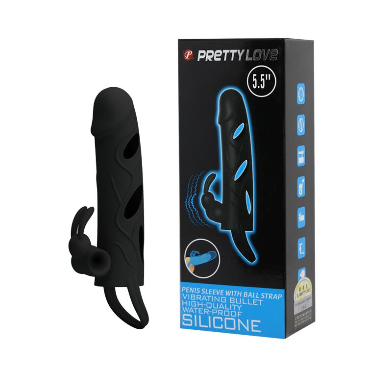 PRETTYLOVE - PRETTY LOVE CAGE WITH VIBRATING BULLET 14 CM BLACK