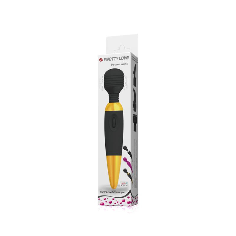 PRETTYLOVE - PRETTY LOVE MASSAGER POWER WAND BLACK AND GOLD