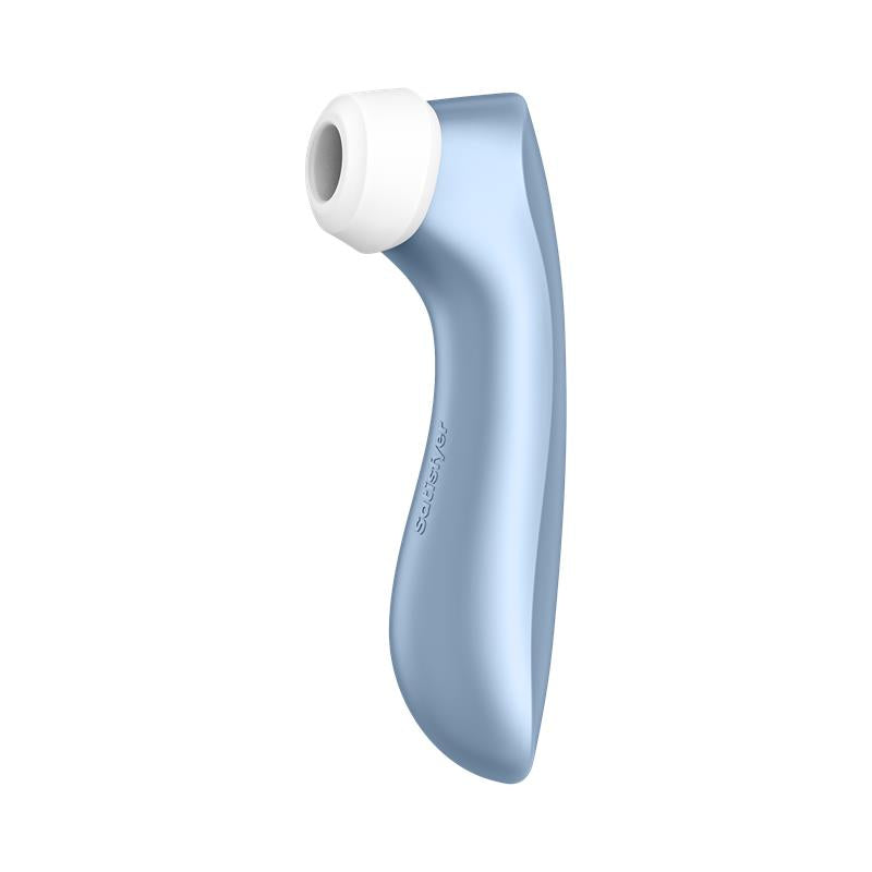 SATISFYER - PRO 2+ SUCCIONADOR DE CLÍTORIS CON VIBRACIÓN AZUL
