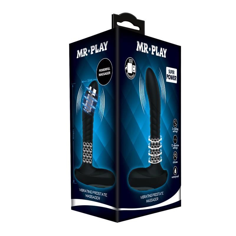 MR PLAY - PROSTATE MASSAGER WITH VIBRATION AND ROTATING BALLS