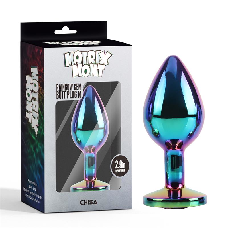 CHISA - RAINBOW GEM BUTT PLUG SIZE M