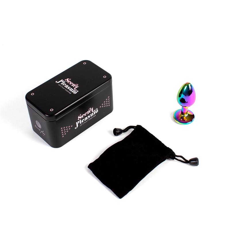 SECRET PLAY - RAINBOW METAL BUTT PLUG SIZE S