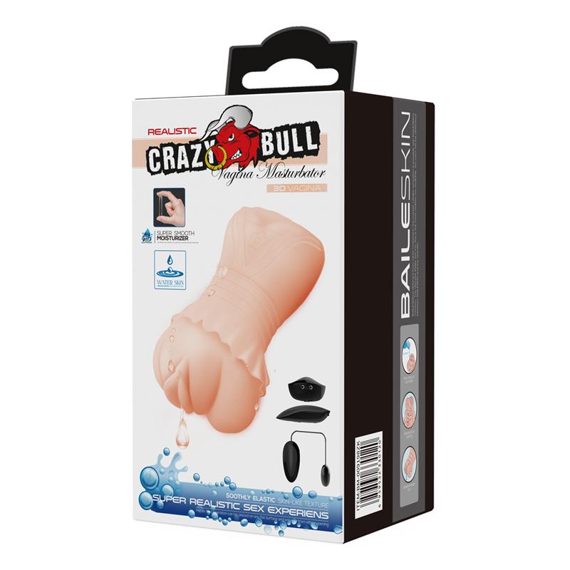 CRAZY BULL - REALISTIC VAGINA VIBRATING MASTUBATOR