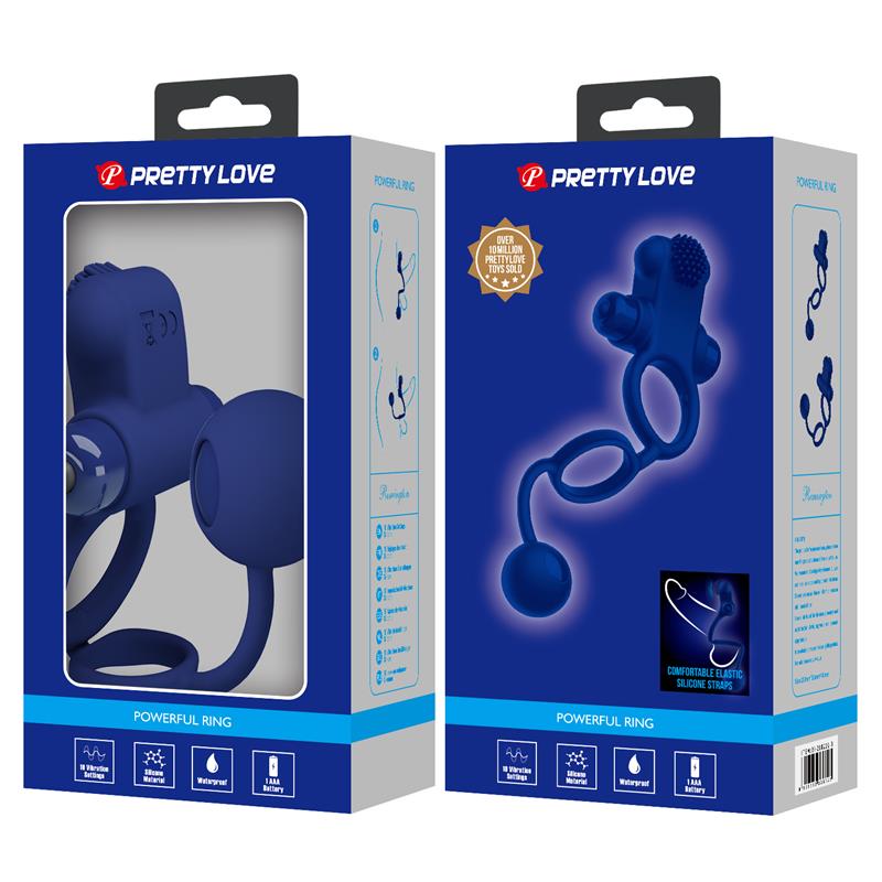 PRETTYLOVE - REMINGTON DOUBLE VIBRATING COCK RING