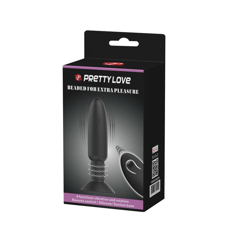 PRETTYLOVE - REMOTE-CONTROLLED ANAL PLUG WITH VIBRATION AND ROTATION - USB