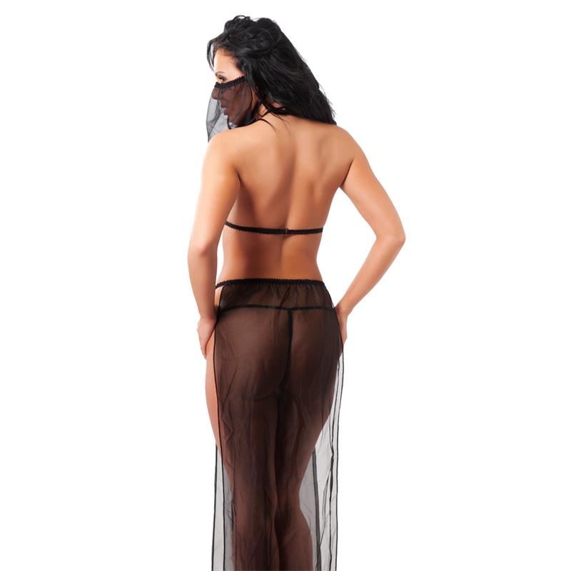 AMORABLE - DISFRAZ ORIENTAL NEGRO TALLA ÚNICA