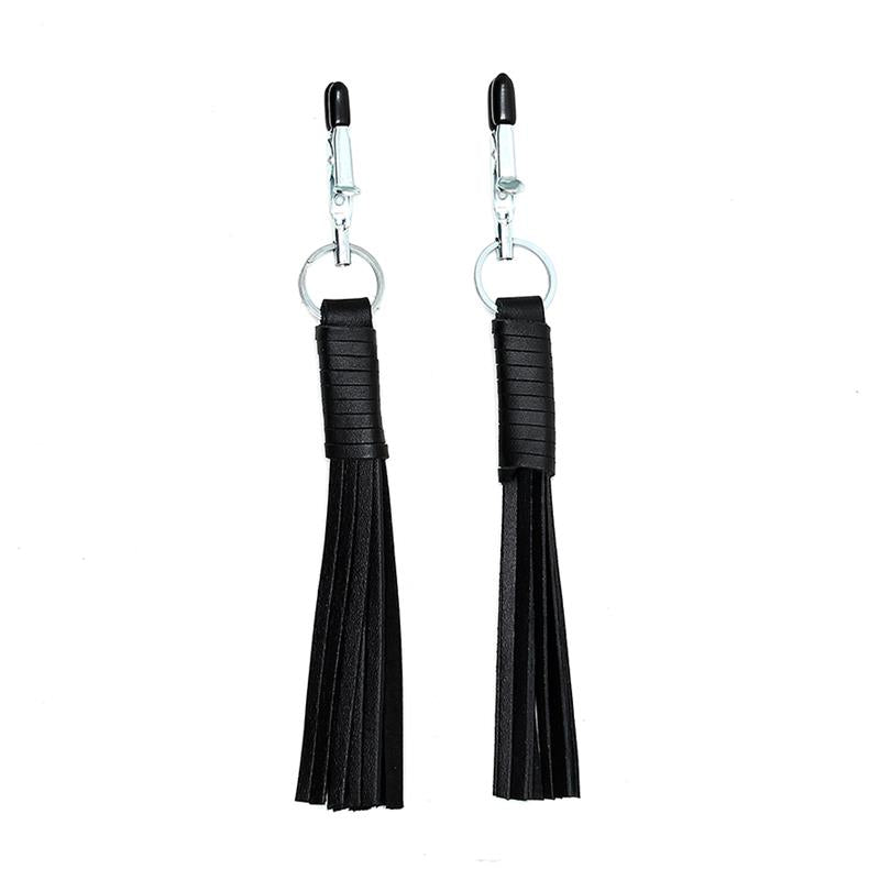 BONDAGE PLAY - NIPPLE CLAMPS LEATHER