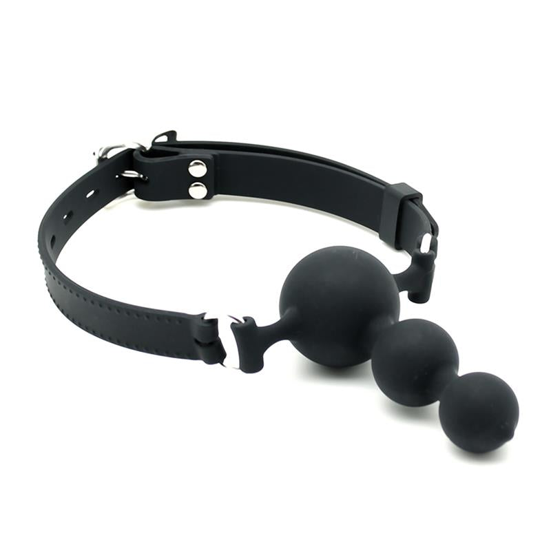 LATEX PLAY - MOUTHGAG WITH PLUG SILICONE
