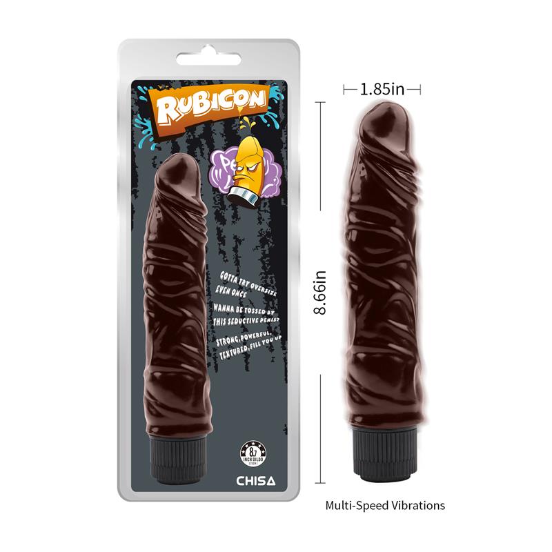 CHISA - RUDE VIBRATING HIM 8.7 - 22CM BROWN