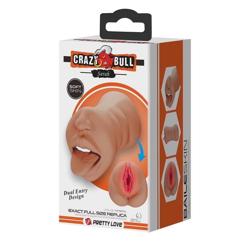 CRAZY BULL - SARAH MASTURBATOR VAGINA AND MOUTH