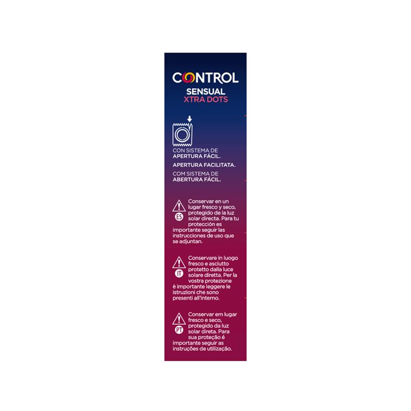CONTROL - SENSUAL XTRA DOTS 12 UDS