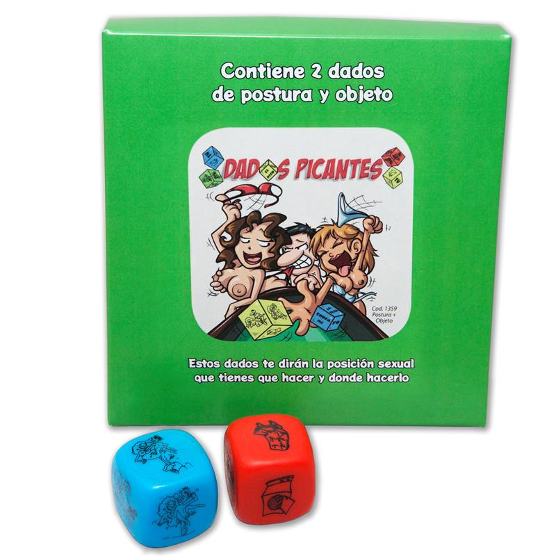 DIVERTY SEX - SET 2 DADOS FLUORESCENTES POSTURAS Y OBJETO