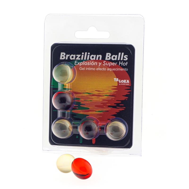 BRAZILIAN BALLS - SET 5 BRAZILIAN BALLS GEL OVERHEATING EFFECT