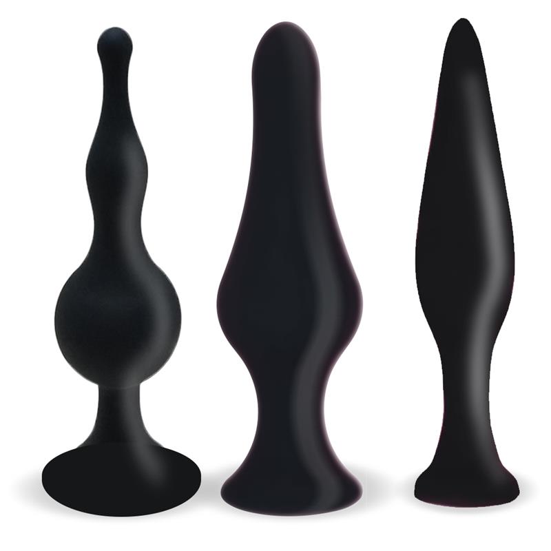 MOOVE - SET OF 3 BUTT PLUGS BLACK