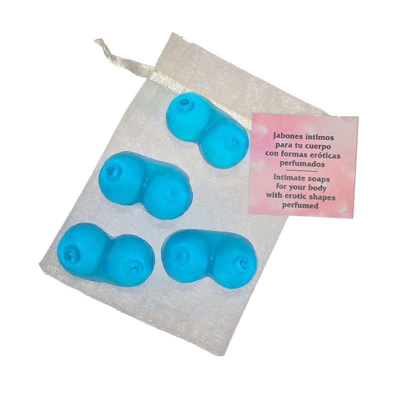 DIVERTY SEX - SET OF 4 SCENTED MINI SOAPS IN THE SHAPE OF A BLUE BREAST