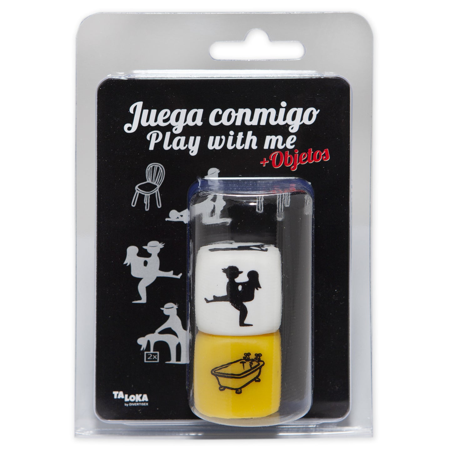 TALOKA - SET OF WHITE POSTURES DICE AND A PLACES DICE.