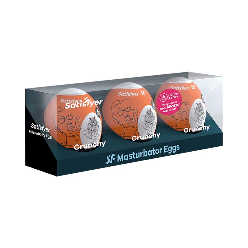 SATISFYER - SET OS 3 MASTURBATOR EGG CRUNCHY MODEL