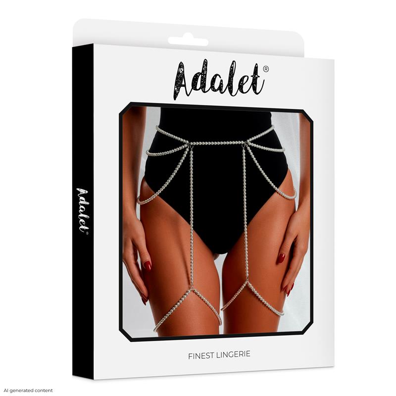 ADALET LINGERIE - SIENNA GARTER WITH WHITE PEARLS ONE SIZE