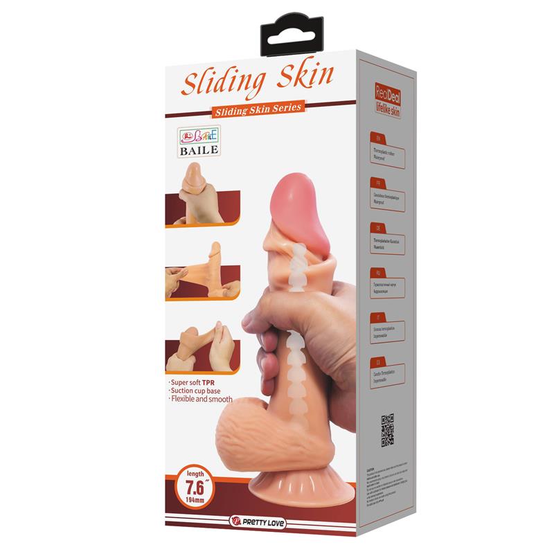 BAILE - SLIDING SKIN REALISTIC DILDO 19.4 CM