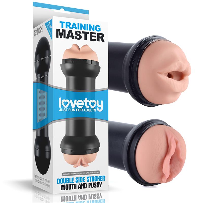 LOVETOY - DOUBLE MASTURBATEUR D'ENTRAÎNEMENT VAGIN ET BOUCHE