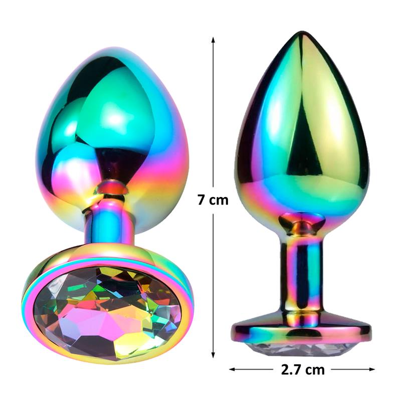 AFTERDARK - SPACE JOURNEY MULTICOLOR BUTT PLUG WITH JEWEL SIZE S