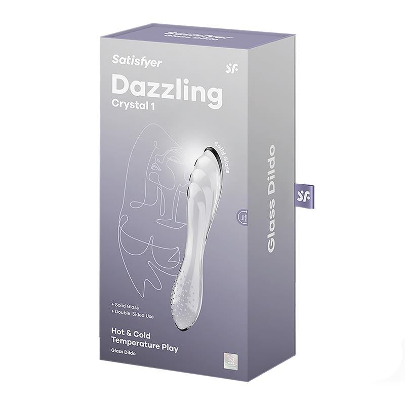 SATISFYER - ESTIMULADOR DE CRISTAL DAZZLING CRYSTAL 1 HOT AND COLD TRANSPARENTE