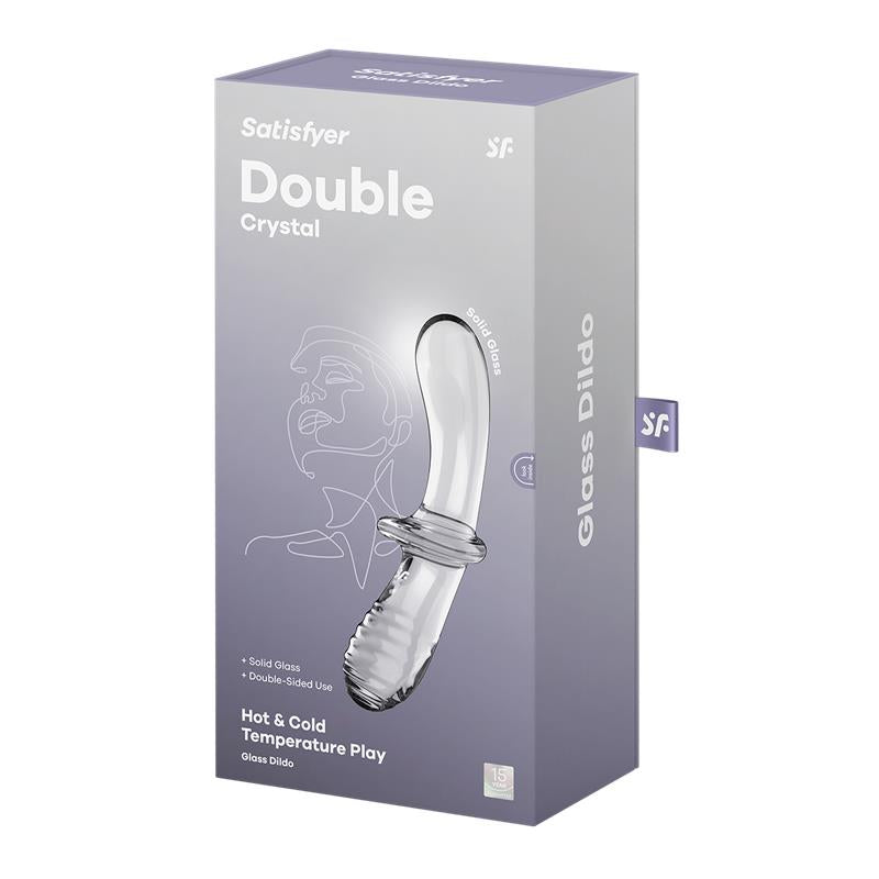 SATISFYER - STIMULATOR DOUBLE CRYSTAL HOT AND COLD CLEAR