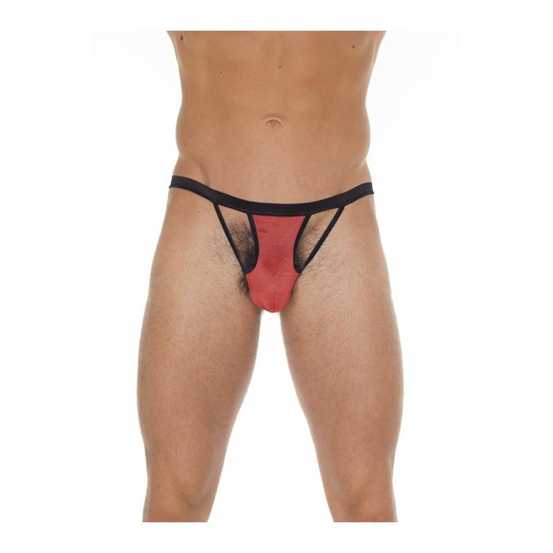 AMORABLE - STRING WITH STRINGS BLACK AND RED ONE SIZE