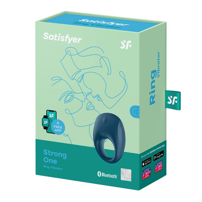 SATISFYER - STRONG ONE VIBRATING PENIS RING WITH APP SATISFYER CONNECT